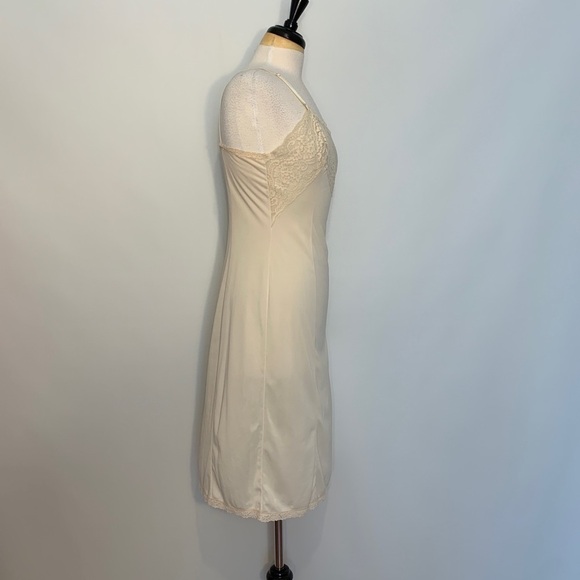 Wonder Maid Full Slip Dress Ivory Lacy Nylon Vintage 34 - Picture 8 of 10